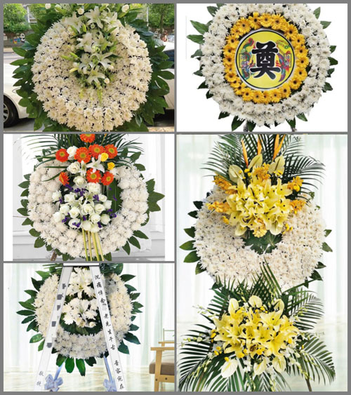 山东青岛胶州市九龙镇南孙家庄村花圈速递